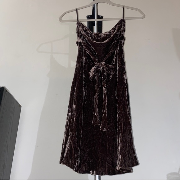 ▪️Short Strapless Empire Waist Crushed Velour/Velvet Dress by Juicy Couture - Picture 12 of 13